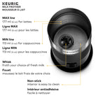 Keurig Mousseur à lait pour les lattes et les cappuccinos - fonction mousse chaude et froide - Noir-Polyvalence : vous avez envie de changer votre jeu de latte ? Essayez d'autres substituts de lait tels que le lait d'avoine, de soja ou d'amande pour créer une boisson délicieuse et veloutée. Le mousseur à lait Keurig peut contenir jusqu'à 200 ml de lait