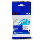 Brother MK221 Ruban non laminé blanc avec texte noir authentique pour étiqueteuses P-touch, 9 mm de largeur x 8 m de longueur-Ruban non laminé série M blanc avec texte noir de 9 mm