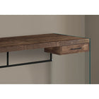 Monarch Specialties - 7444 Bureau 48 po L - Faux Bois Brun/Verre Trempe-Le bureau est compact pour les condos, lofts ou appartements; surface de 48 pouces