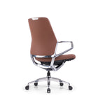 DecentLiving - Chaise de bureau à hauteur standard - Marron-Accoudoirs et dossier inclinables simultanément