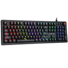 MARVO Mechanical 107-Key LED Rainbow Backlight Wired Gaming Keyboard - Black-interface USB