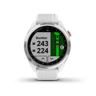 Garmin - Montre intelligente Approach S42 - Argent poli avec bracelet blanc-Presentez-vous à l'un des plus de 42 000 parcours precharges et jouez comme si vous y etiez dejà alle.