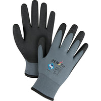 Zenith Safety - Gants Zx-30° De Première Qualité À Paume Enduite De Mousse De Pvc Et Doublés D'Acrylique, Grand/9, paquet de 12-Revêtement PVC