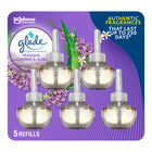 Glade - Branchées Huile parfumée Recharge - Lavande paisible et Aloès - Paquet de 5-Embellissez l'air avec notre purificateur d'air Glade Branchées