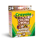 Crayola - Marqueurs de couleur de la peau - Paquet de 24-Comprend des couleurs telles que Deepest Almond, Medium Golden et Light Rose.