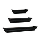 Nexxt – Tablettes murales Madison, ensemble de 3, profondeur de 4,75 po, longueur de 12, 16 et 24 po, noir-Ensemble de 3 tablettes profilées