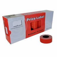 Eddie's - Motex Étiquettes MX5500 Plus - permanentes - 1 ligne de 8 caractères  - rouge - Paquet de 25-Étiquettes permanentes MX 5500 Plus