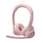 Logitech - Zone 300 casque Bluetooth sans fil avec microphone anti-parasite - Rose-Casque avec micro anti-parasite: les deux micros dotés de la technologie Beamforming sur la tige rallongée avec des algorithmes anti-parasite éliminent le bruit de fond chez vous comme dans les espaces de travail partagés pour des conversations parfaitement claires