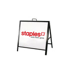 Futech Aframe007, support de signalisation de trottoir en A en métal, taille de l'insert, 24 "l x 18" H, noir-Taille du cadre: 24 "L x 18" H,
Hauteur totale, poignée comprise: 22 "H