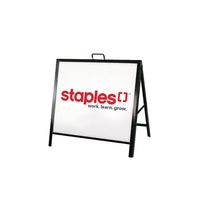 Futech Aframe007, support de signalisation de trottoir en A en métal, taille de l'insert, 24 "l x 18" H, noir-Taille du cadre: 24 "L x 18" H,
Hauteur totale, poignée comprise: 22 "H