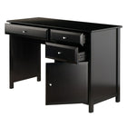 Winsome - Bureau d'écriture Delta, noir (22147)-Fabriqué de bois composite, fini noir