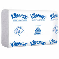 Kleenex - Essuie-mains à plis multiples Reveal - Feuilles de 7,5 po x 9,4 po - 2 épaisseurs - pour la distributrice d’essuie-mains de comptoir Kleenex Reveal - Blanc - Paquet de 16-150 feuilles/paquet