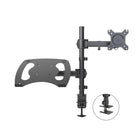 ShoppingAll Support entièrement réglable pour double écran et ordinateur portable-Compatible avec les modèles de montage VESA 75 mm x 75 mm ou 100 mm x 100 mm