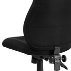 Flash Furniture - Chaise de travail pivotante ergonomique et polyvalente, dossier moyen, tissu noir (BT90297M)-Mécanisme de contrôle à trois palettes