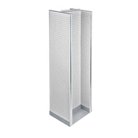 Azar Displays – Présentoir de plancher H-Spinner à panneau perforé, 60 x 16 po, blanc (700430-WHT)-Plastique blanc