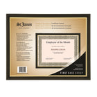 Cadre pour certificat St. James, noir toscan avec garniture doree, 11 5/8x9 1/4po (30 x 24 cm), pour certificats de 11x8 1/2 po-Noir toscan avec garniture de ton or