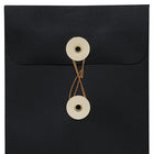 JAM Paper Enveloppes commerciales nº 10 avec fermeture à bouton et ficelle, 4 1/8 x 9 1/2 po, lin noir, 50/paquet-50/paquet
