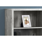 Monarch Specialties - 7405 48 po H Etagere - Faux Bois Gris/Tablettes Ajustable-Riche finition de tous les côtés en imitation de bois gris qui s'agence à tous les styles de décor