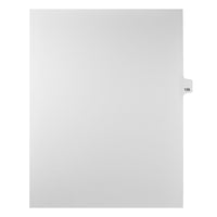Markmaker - Intercalaires imprimes Legal, Blanc, 1/25th coupe, format lettre, sans trous, 25 tabs/PQT, 5 PQT/Boite, Numero 135-Intercalaires imprimes Legal