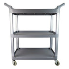 Chariot de service / utilitaire - 3 tablettes - 4 roues pivotantes – Gris-Fait de  plastique solide