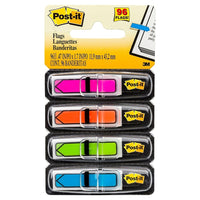 Post-it - Languettes, mini fléchettes, 1/2 po, colueurs vives, paquet de 96-Les fléchettes indiquent exactement où il faut porter attention