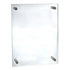 Azar Displays – Porte-affiche en acrylique de 17 x 22 po avec embouts et entretoises, transparent (105528)-À utiliser pour des affiches
