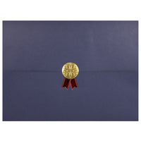 St. James - Porte-certificats/porte-documents - Sceau d'or avec ruban rouge - bleu marine - paquet de 5-Ajoutez une touche d'élégance, de cérémonie et de sincérité à l'attribution de reconnaissance
