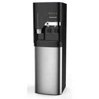 Frigidaire - Refroidisseur d'eau autoportant à chargement par bas et distributeur avec rangement pour gobelets-Acier inoxydable-Les robinets d'eau chaude et froide vous permettent de choisir entre une boisson glacee ou tres chaude en quelques secondes
