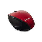 Verbatim – Souris sans fil Multi-Trac à DEL bleue pour ordinateur portatif, rouge (97995)-Le récepteur nano se range dans le compartiment de la pile, offrant portabilité et rangement pratiques