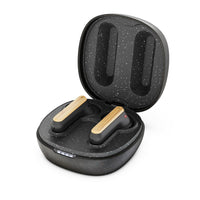 House of Marley EM-DE021-SB Écouteurs ANC True Wireless Redemption, Noir-La connectivité Bluetooth 5.0 et la véritable chaîne stéréo sans fil BLE (Bluetooth Low Energy) avec une portée efficace de 10 mètres vous protègent de l'enchevêtrement des fils et des câbles