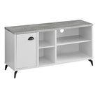 Monarch Specialties - 2840 Meuble Tv - 48 po L/Dessus Simili-Ciment Gris/Blanc-Un meuble TV de 48 pouces de style industriel avec rangement peut accueillir la plupart des televiseurs et est un excellent choix pour une salle familiale, un salon ou une chambre a coucher