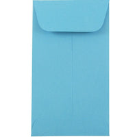 JAM Paper Enveloppes à monnaie no 5,5, 3 1/8 x 5 1/2 po, papier recyclé Brite Hue bleu, 500/paquet-Enveloppes à monnaie