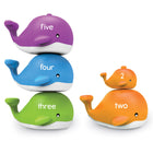 Learning Resources - Snap-n-Learn™ Empilage des baleines-Développez des compétences de séquençage précoces avec des nombres 1 à 5 représentés sous forme de mots, de chiffres et de formes dénombrables