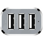Akiko - Chargeur intelligent pour véhicule à 3 ports de 6,6 A/33 W, 3 x 2 po, gris et noir-Rechargez vos appareils simultanément à 33 W/6,6 A (partagé par trois ports : 2,4 A, 2,1 A, 2,1 A). Veuillez noter que les ports sont spécialement conçus pour l’appareil recommandé, mais ils peuvent aussi recharger de nombreux autres appareils à pleine vitesse. – Le chargeur USB pour véhicule le plus puissant sur le marché