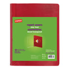Staples - Couverture de rapport au devant transparent à 3 crampons - rouge - paquet de 10-Couverture au devant transparent pour laisser paraître la page de garde