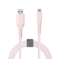 Basic Tech - Câble Type C de 3 pi, Rose-elegant et sans enchevêtrement