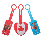 Austin House - Étiquettes à l'effigie du drapeau canadien, variées-Étiquette de valise monopièce qui s'attache aux poignées en toute sécurité