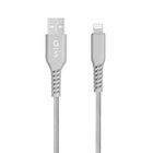 General Supply Câble de Chargement Lightning Tressé de 10 pieds - Gris Argenté-élégant et sans enchevêtrement
