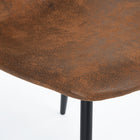 FurnitureR - Chaise de salle à manger, brun, suède Charlton, paq./4-Sans bras