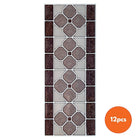 CTG Brands – Carreaux muraux autocollants à bordure motif trèfle, 9,8 po x 12,4 po, multicolore, paq./6-Dimension parfaite : chaque feuillet de dosseret mesure 30,5cm L x 10,2cm H (12"L x 4"H) (couvre environ 0,37 mètre carré/4 pieds carrés par carton)