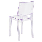 Chaise d’appoint transparente empilable série Phantom (FH-121-APC-GG)-Structure moulée en polycarbonate