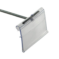 Azar Displays – Porte-étiquettes à retourner et balayer, 1,5 x 2 po, 50/paquet (700842)-1 1/2 haut. x 2 larg. (po)