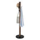 Umbra – Porte-manteaux Flapper, noyer (320361-048)-Fabriqué en hévéa massif, en panneaux MDF et en aluminium moulé