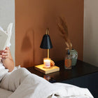 HABITU - Lampe chauffe-bougie à hauteur réglable avec bougie à la lavande - Noir-Fiche UL avec cordon de 5,45 pi