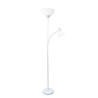 Simple Designs – Lampe de sol à incandescence, blanche (LF2000-WHT)-Fini peint