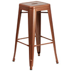 Tabouret de bar sans dossier de 30 po, intérieur/extérieur, cuivré (ET-BT3503-30-POC-GG)-Tabouret moderne empilable de style industriel