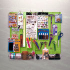 Azar Displays – Trousse d’organisation de panneau perforé, vert givré (900945-GRE)-Fabriqué de plastique durable