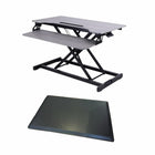 Rocelco - Rehausseur de bureau réglable assis/debout de 31,5 po avec tapis anti-fatigue - Gris-L'élévateur de bureau réglable Hi-Lift nécessite un assemblage minimal.