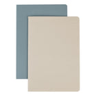 Gry Mattr - Journal A5 à couverture souple, papier de pierre, 48 pages, crème/bleu pâle, paquet de 2-Taille A5 (5,70 po × 8,26 po)