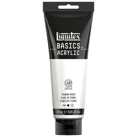 Liquitex Basics – Peinture acrylique 4385432, blanc titane, tube de 250 ml-Formulée avec des pigments de qualité artistique sur lesquels l'artiste peut compter